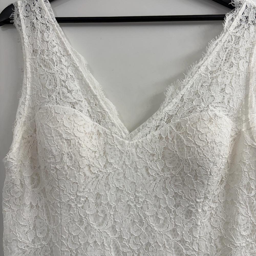 Adrianna Papell Sleeveless Bridal Dress Ivory - Picture 6 of 16